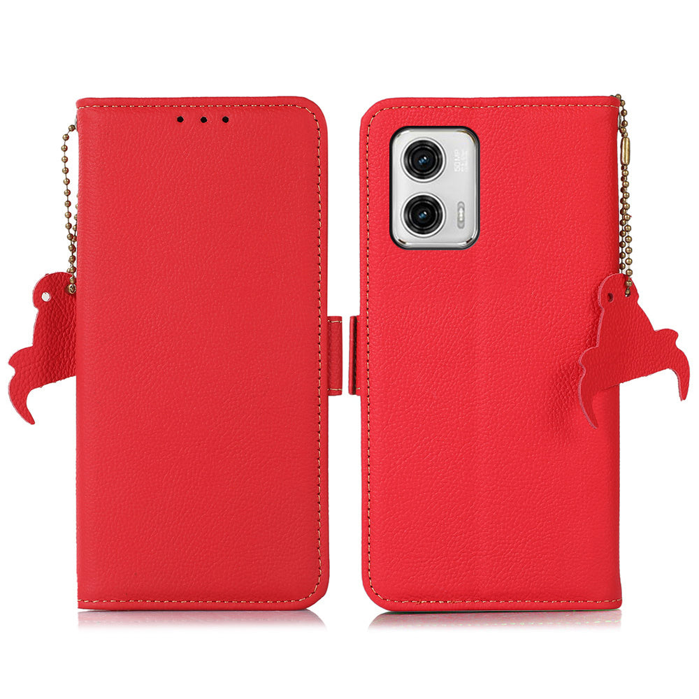 TJ Phone Wallet Case for Motorola Moto G73 5G RFID Blocking Genuine Cow Leather Stand Phone Cover TJ Phone Wallet Case for Motorola Moto G73 5G RFID Blocking Genuine Cow Leather Stand Phone Cover